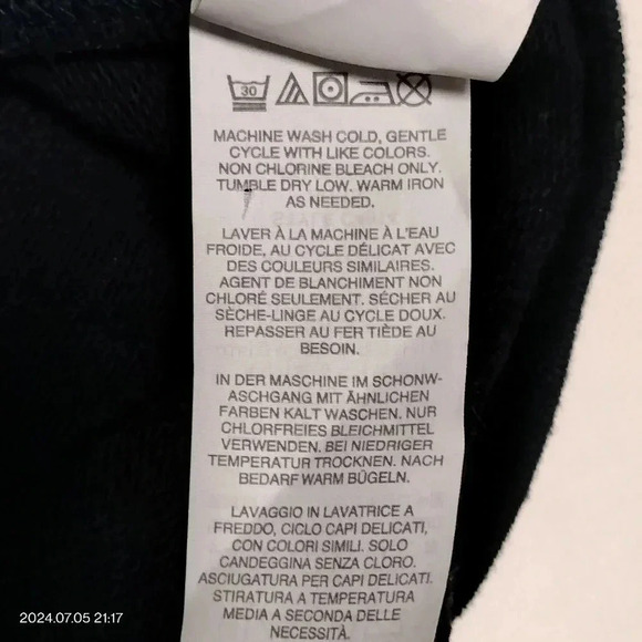 J. Crew Dark blue White trim size Medium Jacket pockets Cotton Unisex - Picture 6 of 9